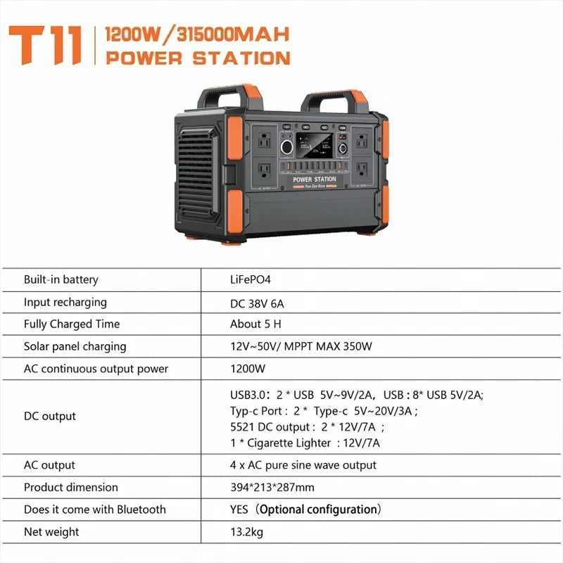 ⚡ 3000W Portable Power Station – LiFePO4 Solar Generator with 2688Wh Capacity & 220V Output for Camping, RV & Emergency Backup