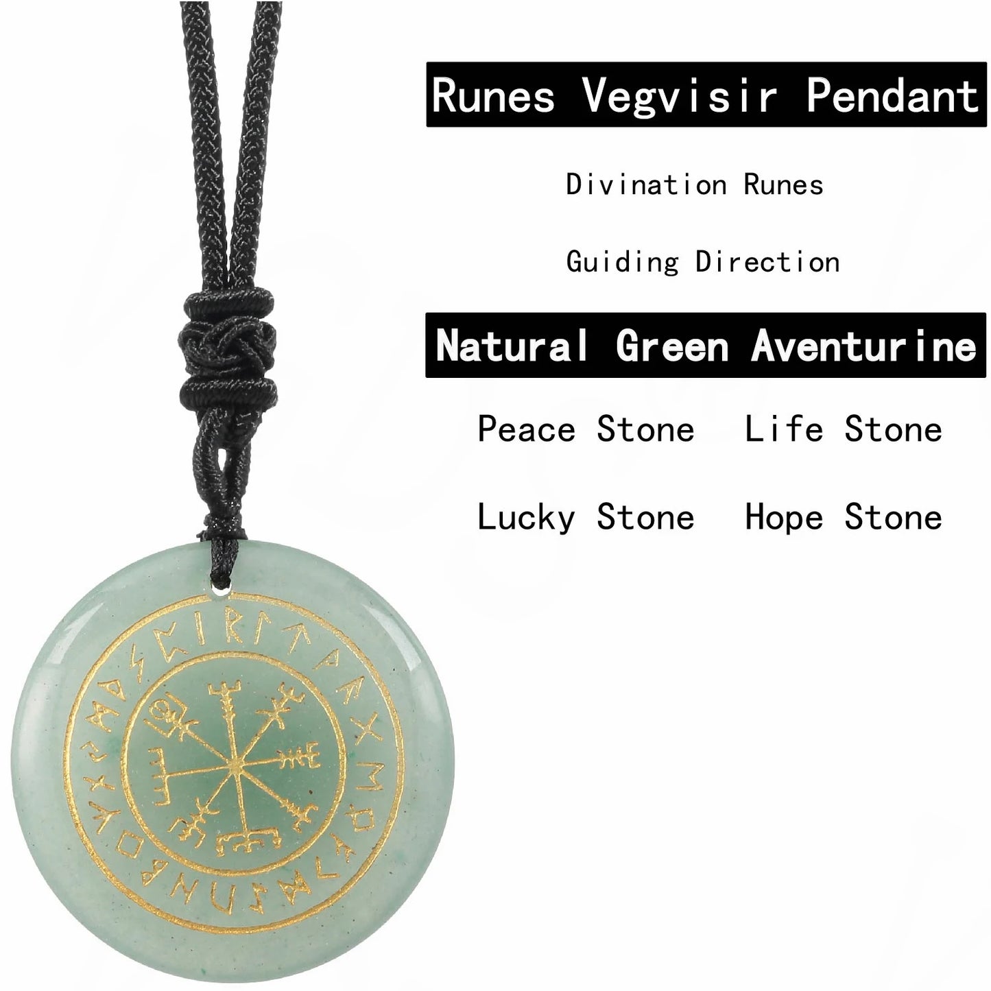 Vegvisir Rune Pendant | The Viking's Crystal Compass