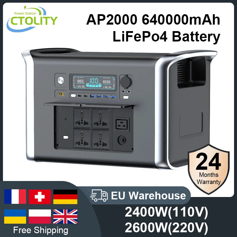 CTOLITY 1800W Portable Power Station – Reliable Energy for Outdoor Adventures and Emergency Preparedness