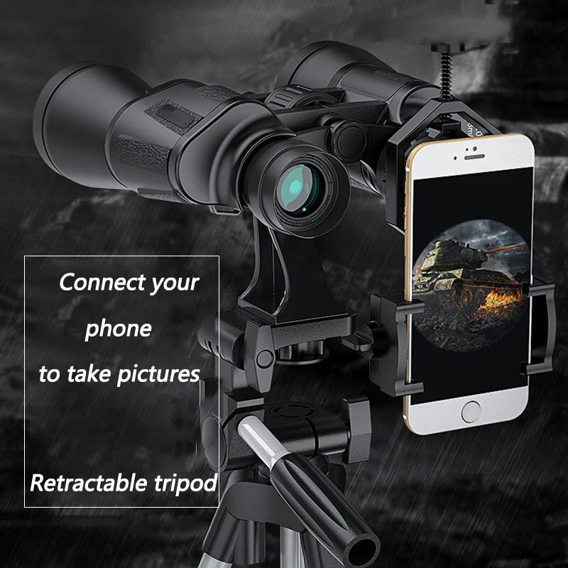 German Military-Grade 20x50 HD Binoculars – Long-Range BAK4 Prism Telescope for Outdoor, Camping & Survival