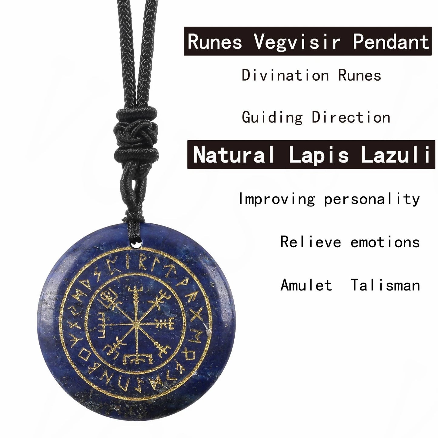 Vegvisir Rune Pendant | The Viking's Crystal Compass