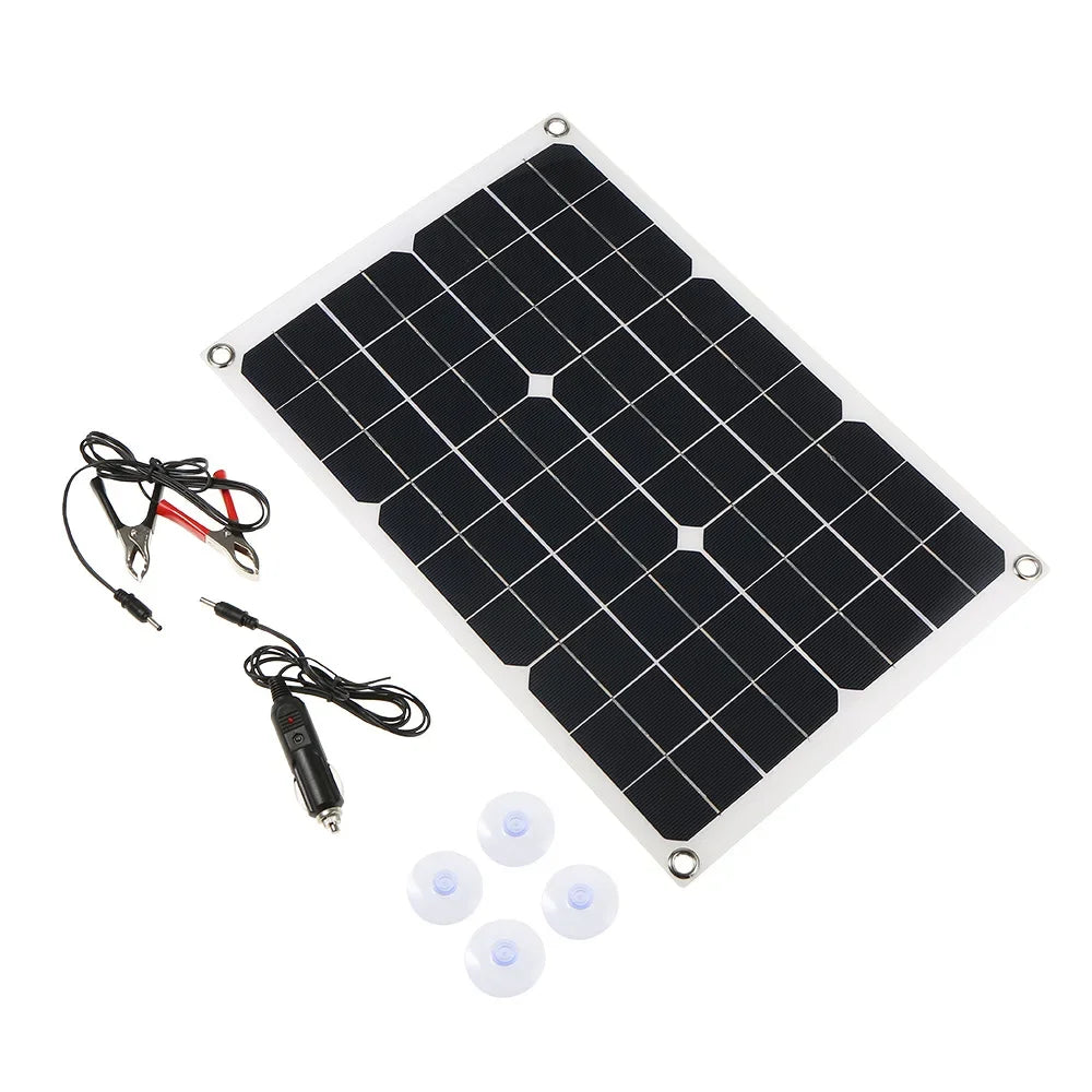 ☀️ 1200W Solar Panel Charger – 12V Dual USB with Optional 10A–100A Controller