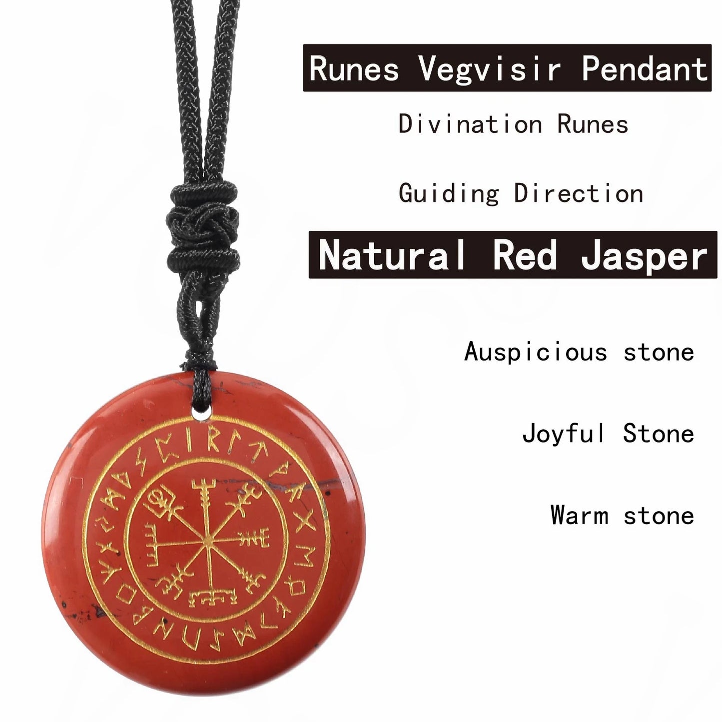 Vegvisir Rune Pendant | The Viking's Crystal Compass