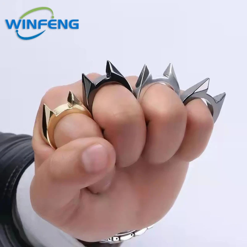 đŸ Cat Ear Self-Defense Ring â Tactical Pendant Keychain for Womenâs Urban Survival & EDC