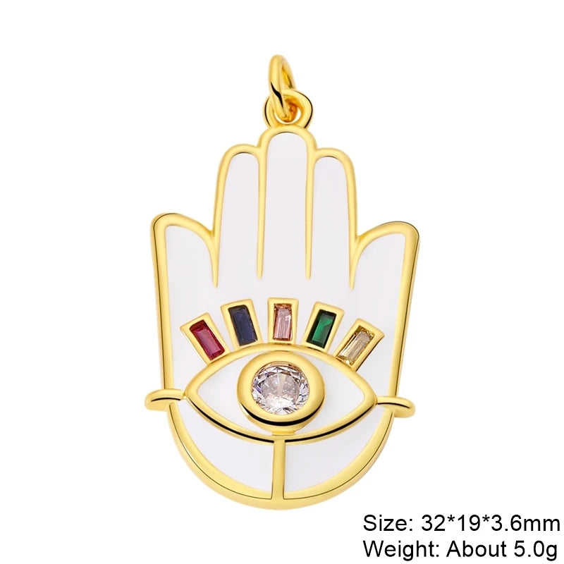 18K Gold-Plated Hamsa & Evil Eye Protection Charms