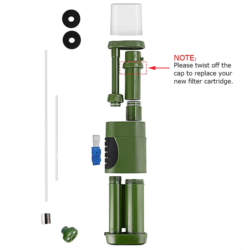 5,000L Outdoor Water Purification Straw – Rapid Flow Survival Filter for Emergencies, Camping & Preparedness