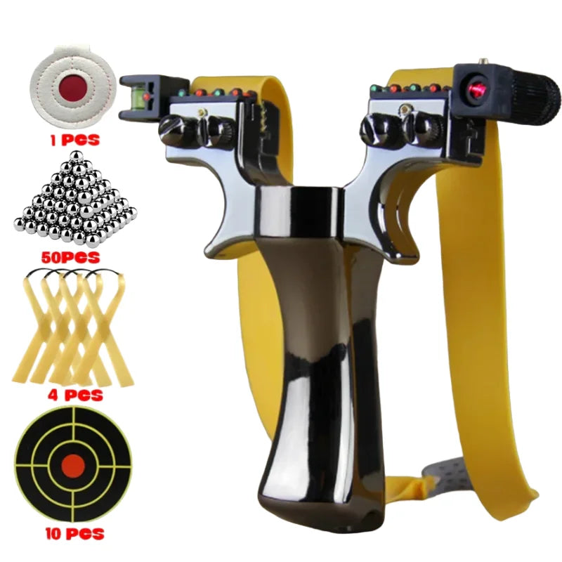 π― Tactical Laser Slingshot with Spirit Level
