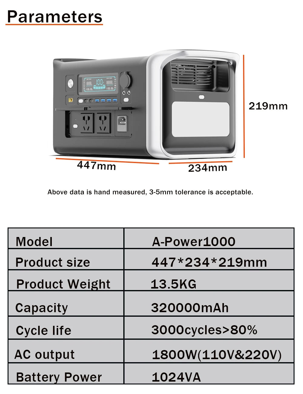 CTOLITY 1800W Portable Power Station – Reliable Energy for Outdoor Adventures and Emergency Preparedness