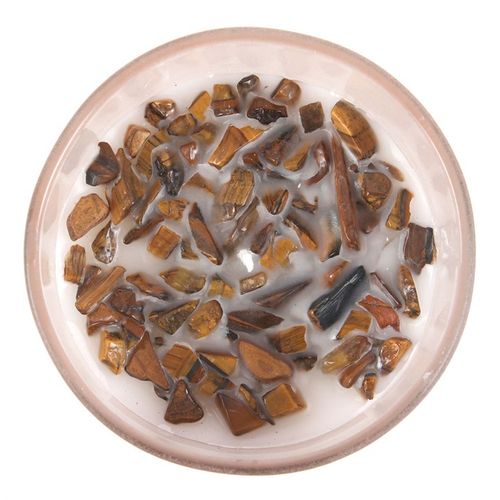 Full Moon Manifestation Candle with Tiger’s Eye – Eucalyptus Clarity & Lunar Power