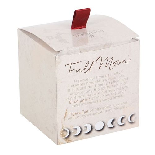 Full Moon Manifestation Candle with Tiger’s Eye – Eucalyptus Clarity & Lunar Power