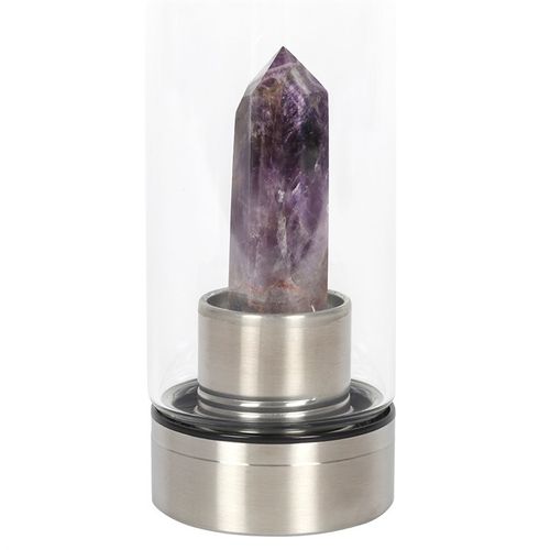 Amethyst Calming Glass Water Bottle – Infuse Every Sip with Serenity