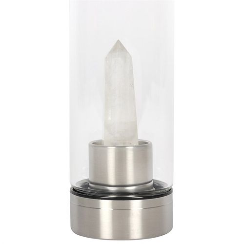 Clear Quartz Energising Glass Water Bottle – Amplify Every Sip