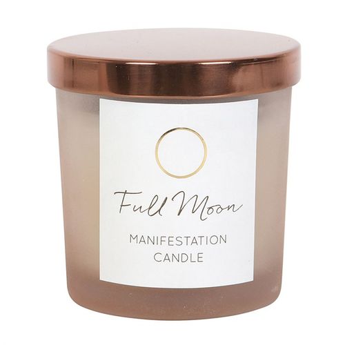 Full Moon Manifestation Candle with Tiger’s Eye – Eucalyptus Clarity & Lunar Power