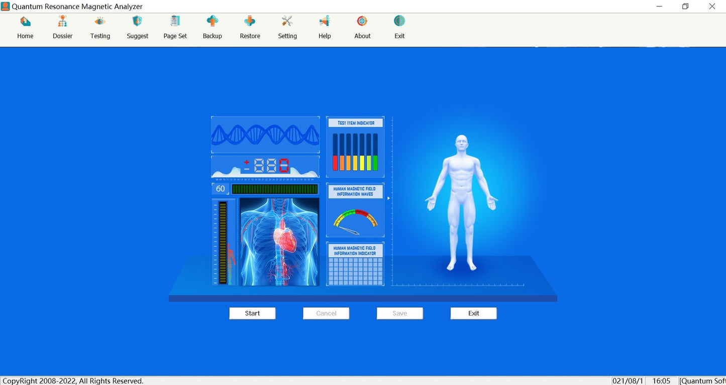 2025 New 62 Reports Quantum Resonance Magnetic Analyzer QMRA Set Hand Touch Quantum Body Health Analyzer Version 6.4.12