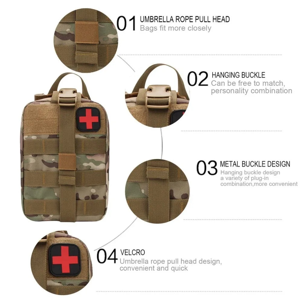 Tactical MOLLE Emergency Medical Pouch (Large & Compact Sizes)