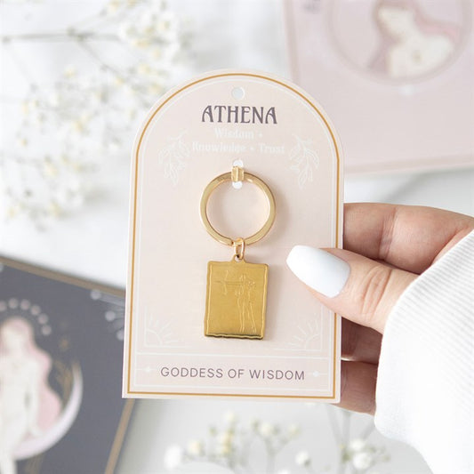 Athena Goddess Talisman Keyring – Wisdom That Walks With You
