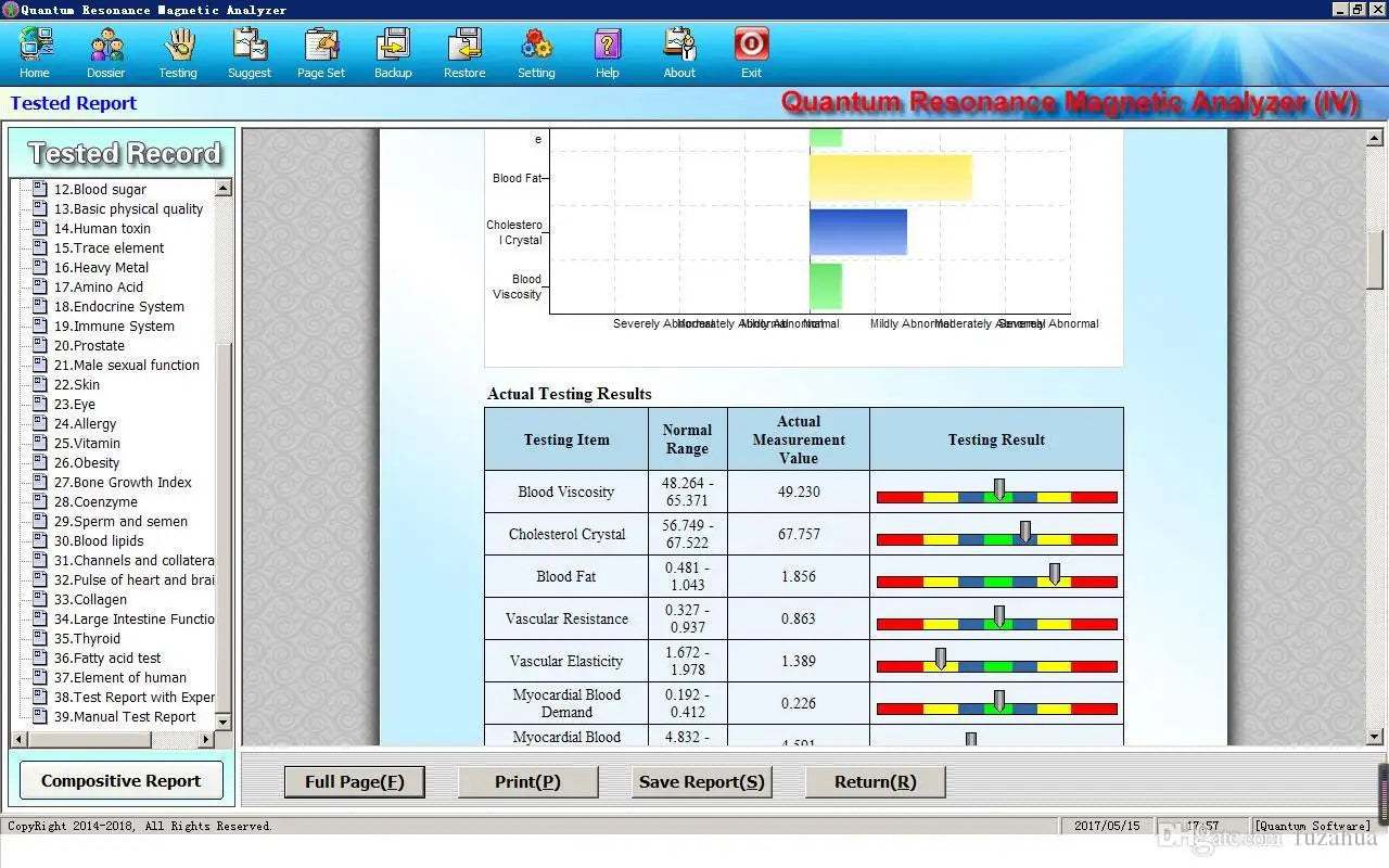 Quantum Resonance Magnetic Health Analyzer – 2025 Version with 62 Advanced Body Reports