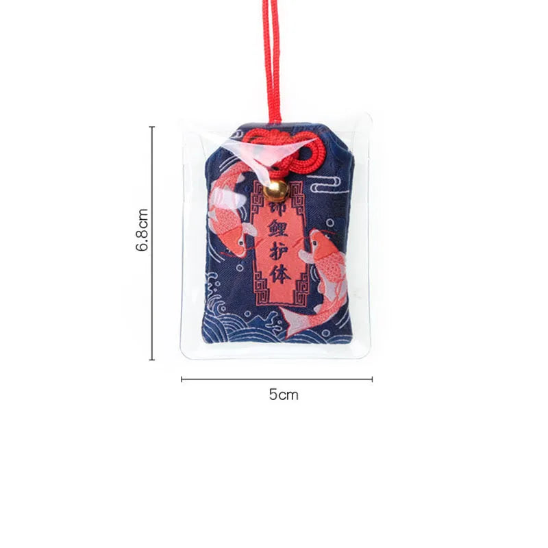 Japanese Prayer Omamori Pray Fortune Beauty Health Safety Lucky Charms Wealth Bag Guard Talisman Pendant Keychain Couple Gift