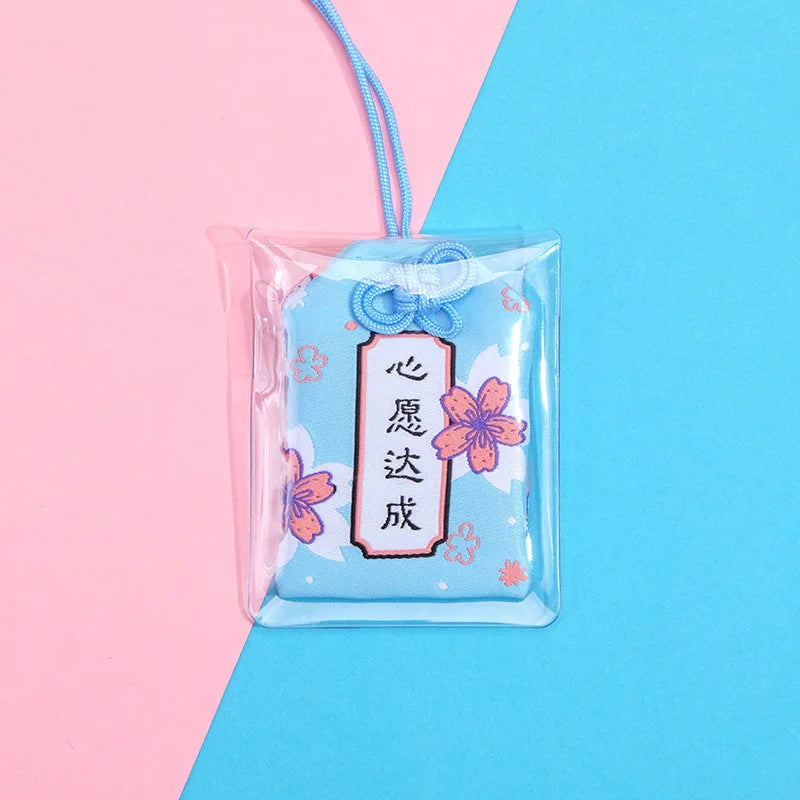 Japanese Prayer Omamori Pray Fortune Beauty Health Safety Lucky Charms Wealth Bag Guard Talisman Pendant Keychain Couple Gift