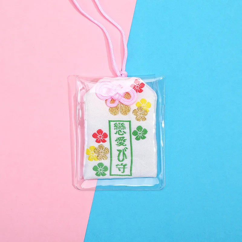 Japanese Prayer Omamori Pray Fortune Beauty Health Safety Lucky Charms Wealth Bag Guard Talisman Pendant Keychain Couple Gift