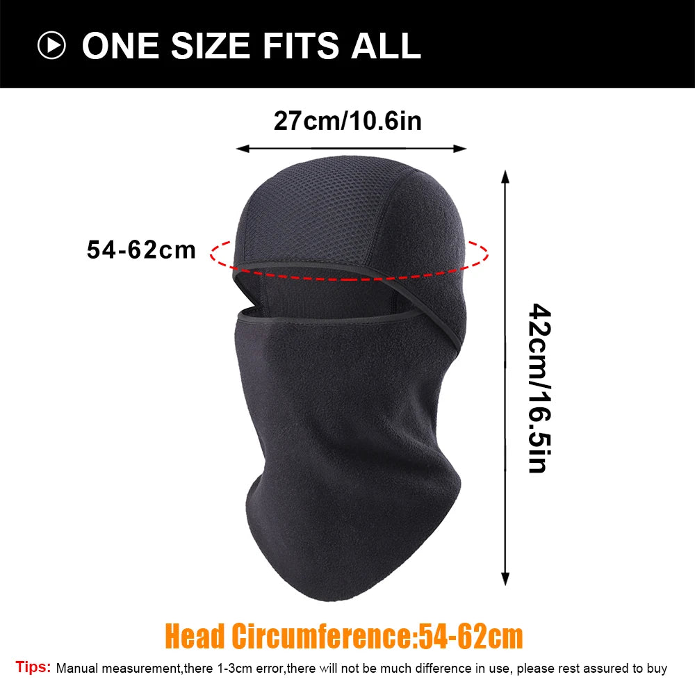 Motorcycle Full Face Mask Winter Warm Balaclava Moto Helmet Motocross Motorbike Windproof Racing Ski Biker Hood Hat Men Women