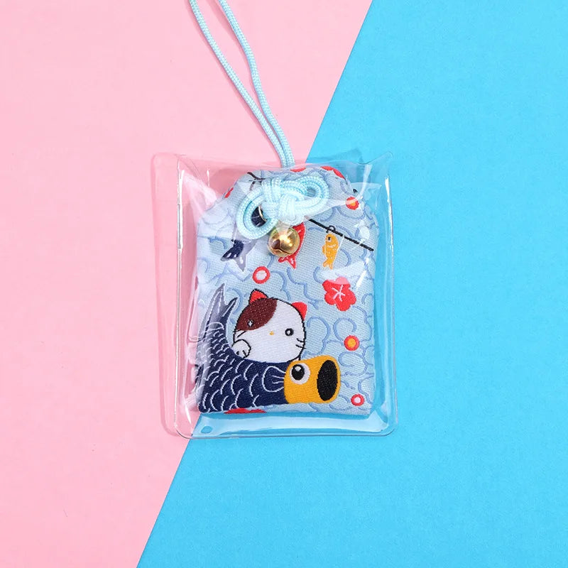 Japanese Prayer Omamori Pray Fortune Beauty Health Safety Lucky Charms Wealth Bag Guard Talisman Pendant Keychain Couple Gift