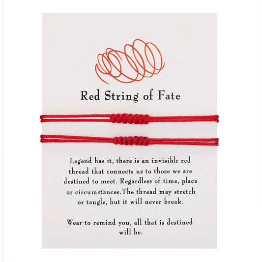 Fashion Red Rope Braided Bracelets Handmade Fashion Jewelry For Women Girls Female Friendship Red String Of Fate Bracelets Gifts