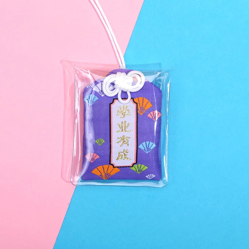 Japanese Prayer Omamori Pray Fortune Beauty Health Safety Lucky Charms Wealth Bag Guard Talisman Pendant Keychain Couple Gift