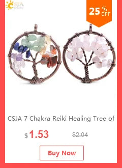 CSJA 7 Chakra Divination Pendulum for Dowsing Crystal Quartz Pendulums 2021 Natural Stone Pendant Wand Pendulos Spiritual G676