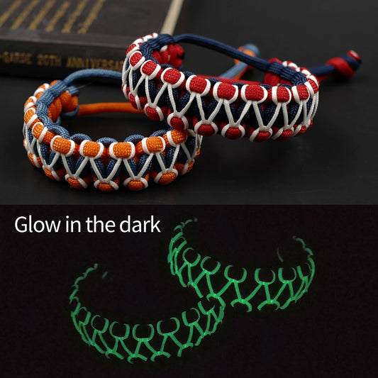 Adjustable Glow-in-the-Dark 550 Paracord Survival Bracelet