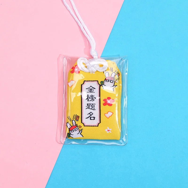 Japanese Prayer Omamori Pray Fortune Beauty Health Safety Lucky Charms Wealth Bag Guard Talisman Pendant Keychain Couple Gift