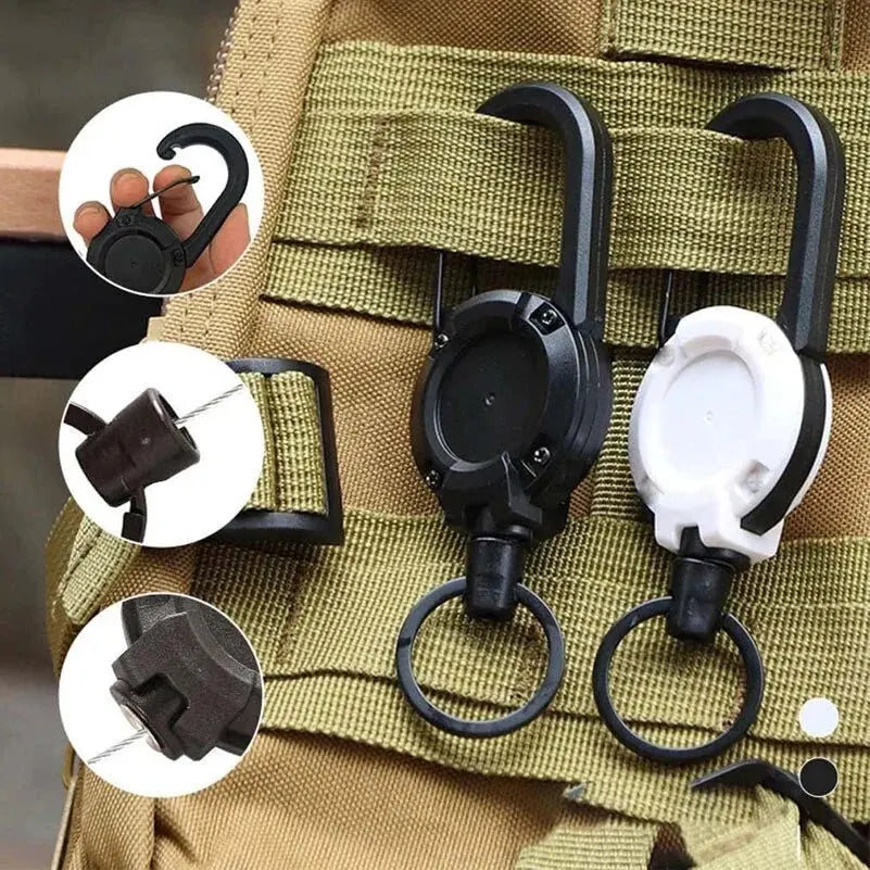 Heavy-Duty Retractable Anti-Theft Tactical Keychain