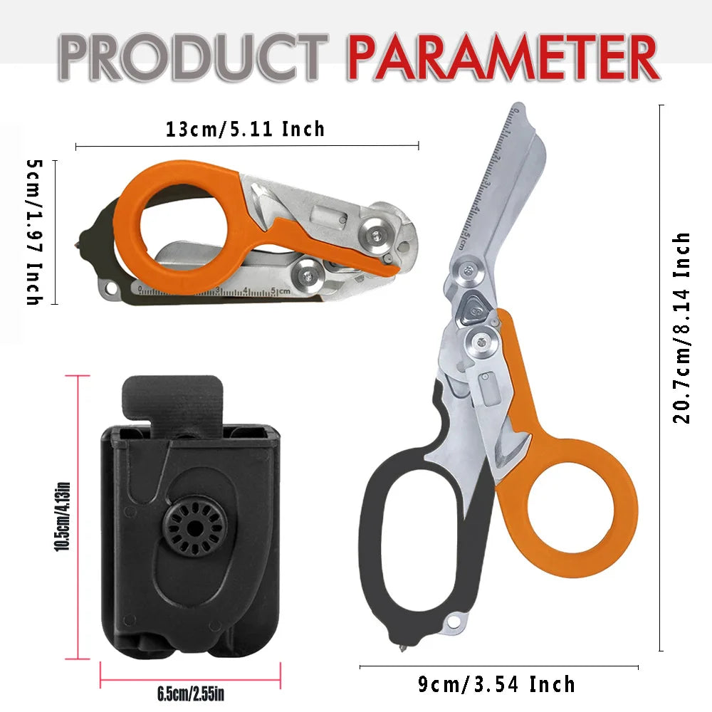 Raptor Folding Scissors Portable Pliers Outdoor Security Medical Survival Tools Stainless Steel Retractable Pliers