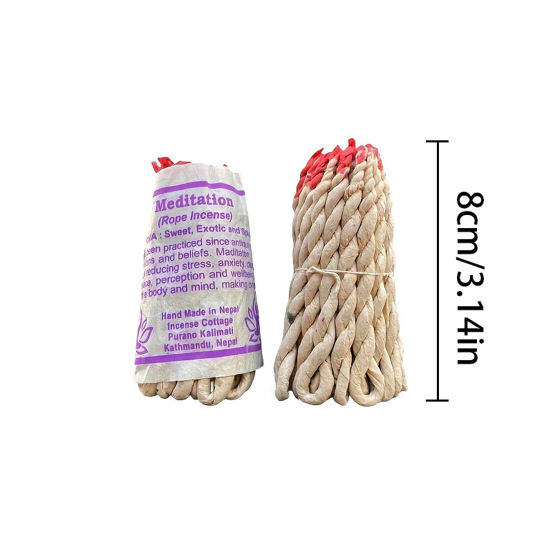 40PCS Handmade Nepal Handmade Rope Incense Cedar AromatheraTraditional py Burning Rope Fragrance Yoga Meditation Sandalwood