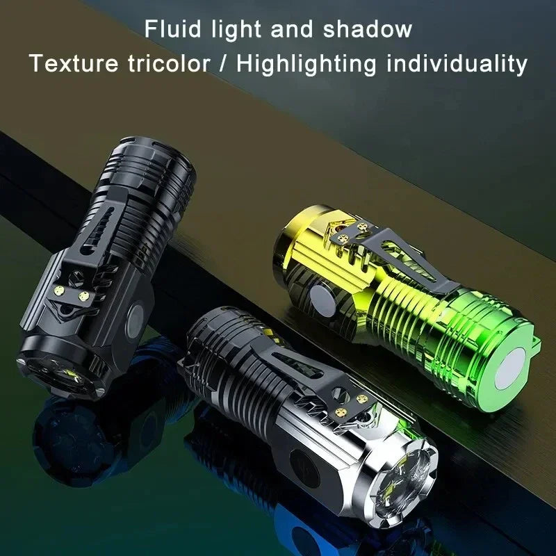 Mini Rechargeable LED Flashlight – Ultra-Bright 1000 Lumen Torch with Magnetic Base & Pocket Clip