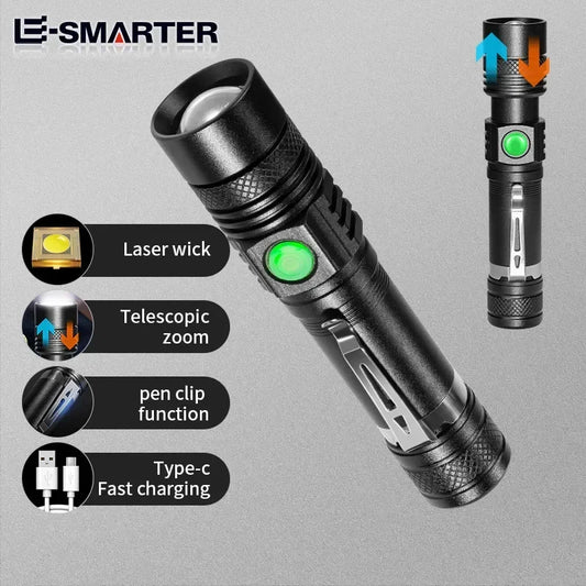 Ultra-Bright USB Rechargeable Tactical LED Flashlight