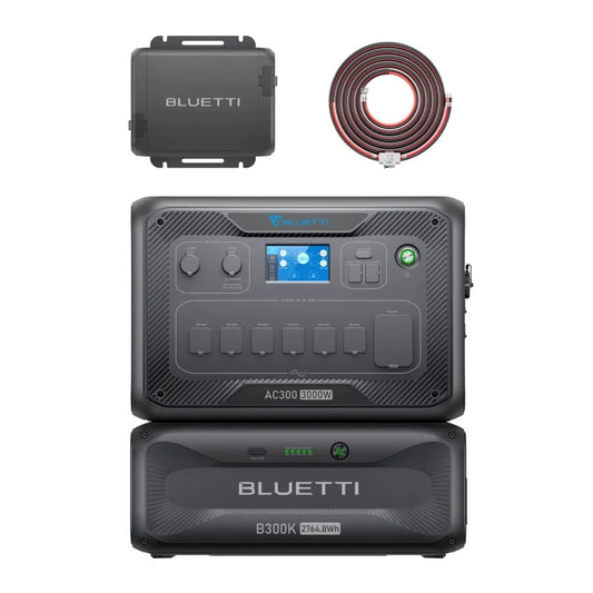 BLUETTI AC300 + B300K Expansion Battery – 3000W Off-Grid Power System (2764.8Wh)