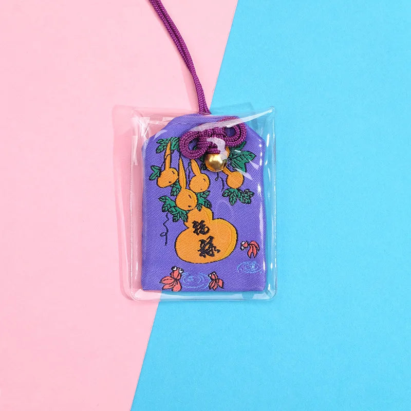 Japanese Prayer Omamori Pray Fortune Beauty Health Safety Lucky Charms Wealth Bag Guard Talisman Pendant Keychain Couple Gift