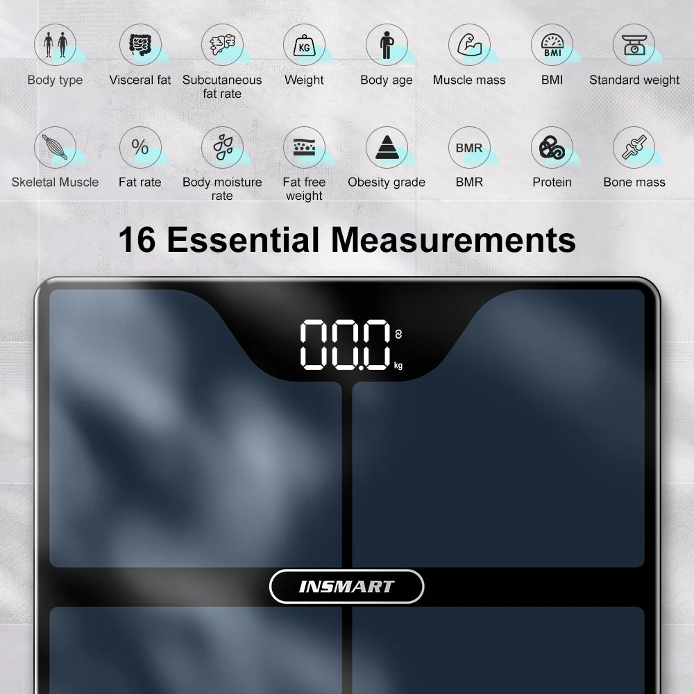 INSMART Digital Weight Scale Person Body Balance Inteligente Adult 180kg Smart Body Fat Professional Scales Bioimpedance Scale