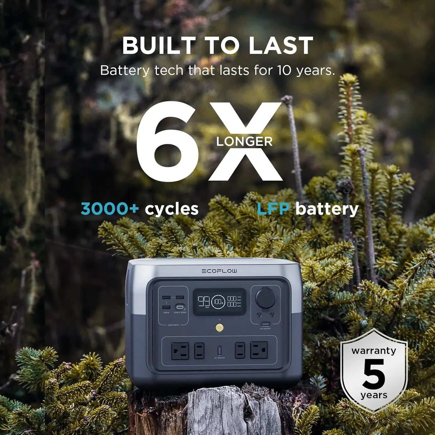 BLUETTI AC180 Portable Power Station – 1152Wh, 1800W Output, 2700W Surge, LiFePO₄, Solar + UPS, Wireless Charging