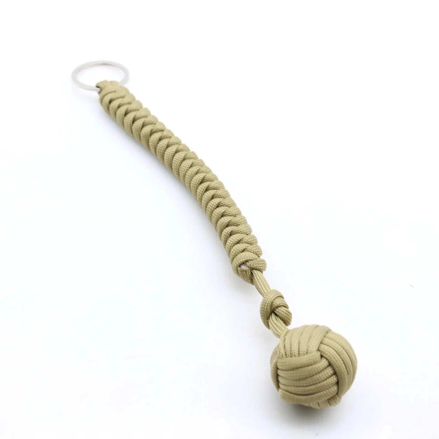 Monkey Fist Steel Ball Self-Defense Keychain with Emergency Rope (85g)