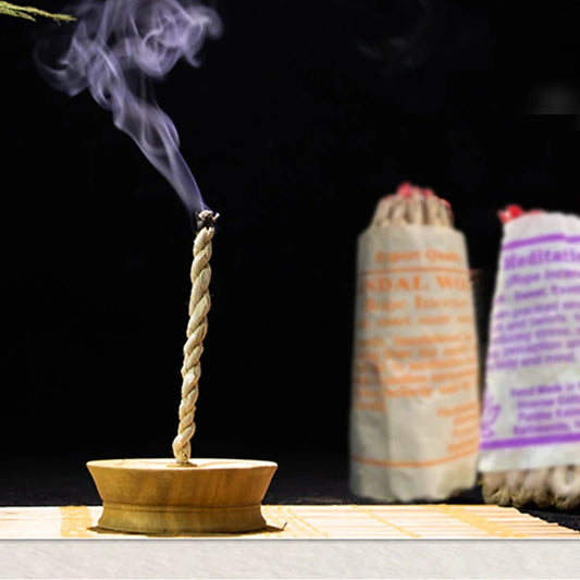 Handmade Nepalese Rope Incense Bundle – Cedar, Sandalwood & Traditional Aromatherapy for Meditation & Yoga