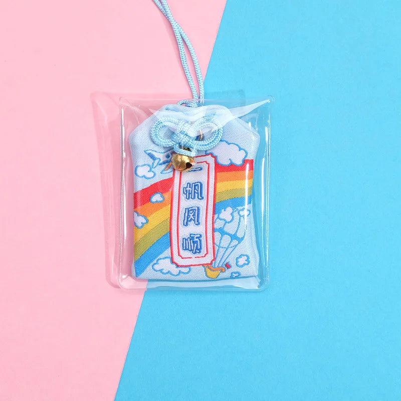 Japanese Prayer Omamori Pray Fortune Beauty Health Safety Lucky Charms Wealth Bag Guard Talisman Pendant Keychain Couple Gift