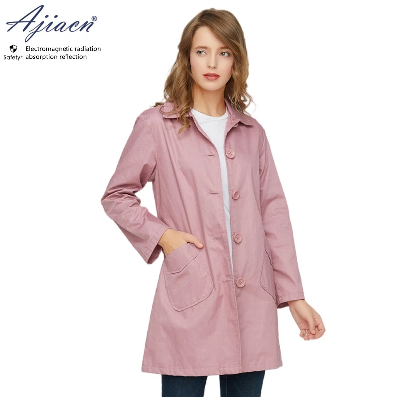 Genuine electromagnetic radiation protective overcoat Communication base station, High voltage line EMF shielding clothes