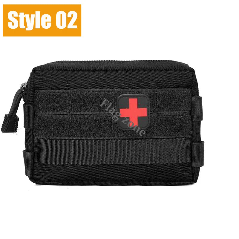 Molle Tactical Waist Bag Outdoor Emergency EDC Pouch Camping Medical Accessories Molle Tools Hunting Fanny Pack First Aid Kit