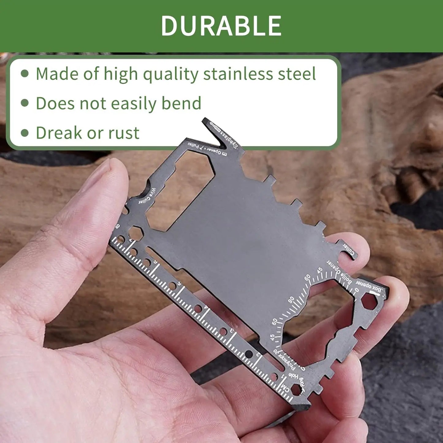 Multi Tool 46 in 1 Credit Card Size Outdoor Camping Survival Accessories Multipurpose Gear Gadget Tools for Man Portable