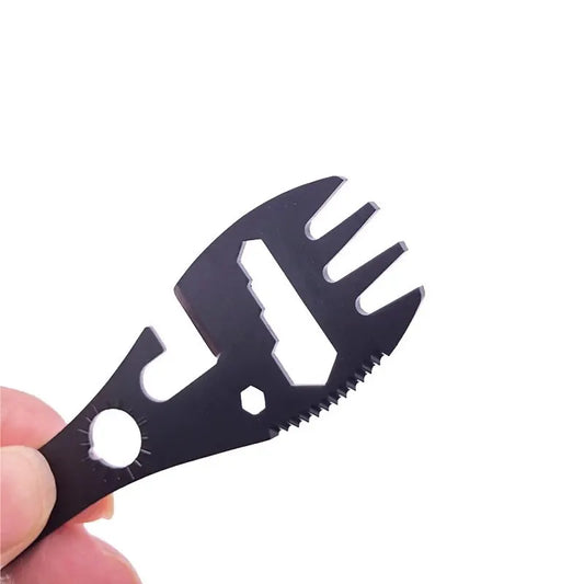 Multifunctional Whistle Knife Outdoor Camping Survival Spork Kitchen Multifunctional Wrench Bottle Opener Spoon.