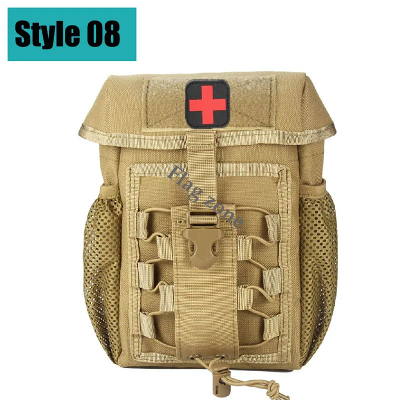 Molle Tactical Waist Bag Outdoor Emergency EDC Pouch Camping Medical Accessories Molle Tools Hunting Fanny Pack First Aid Kit