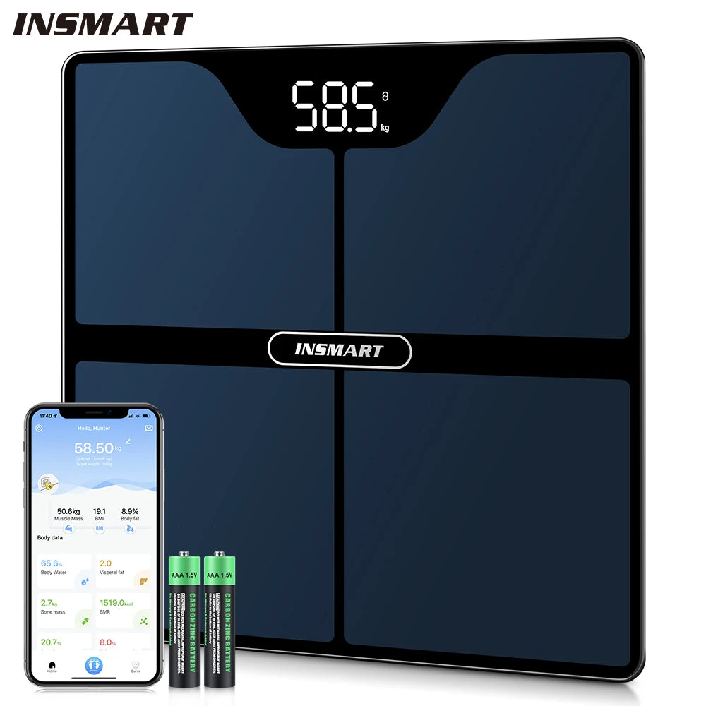 INSMART Digital Weight Scale Person Body Balance Inteligente Adult 180kg Smart Body Fat Professional Scales Bioimpedance Scale