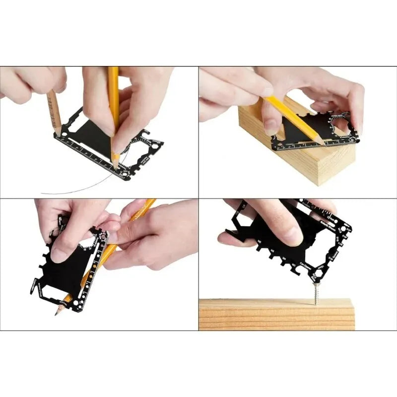 Multi Tool 46 in 1 Credit Card Size Outdoor Camping Survival Accessories Multipurpose Gear Gadget Tools for Man Portable